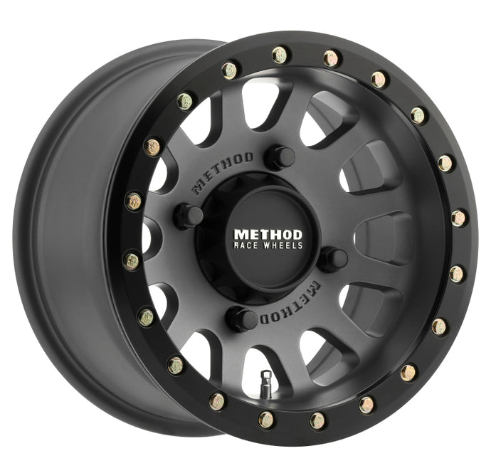 Method | MR401 UTV Beadlock 15x7 4+3/+13mm Offset 4x156 132mm CB Titanium w/Matte Black Ring Wheel