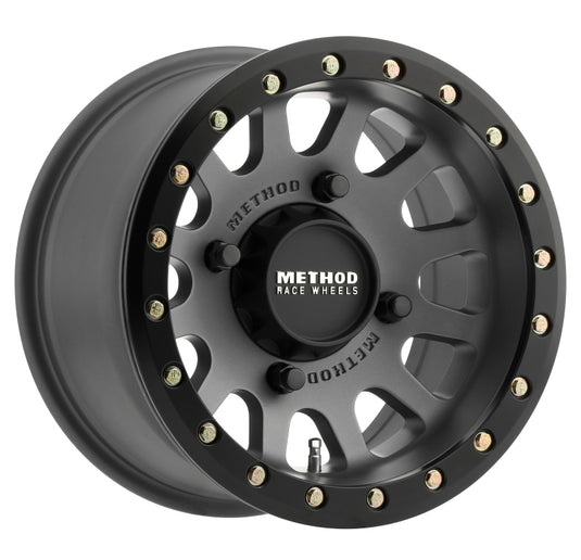 Method | MR401 UTV Beadlock 14x7 4+3/+13mm Offset 4x156 132mm CB Titanium w/Matte Black Ring Wheel