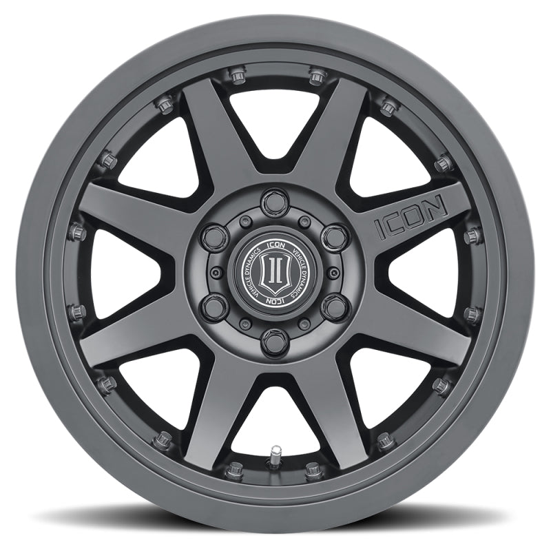 Load image into Gallery viewer, ICON Rebound Pro 17x8.5 5x150 25mm Offset 5.75in BS 110.1mm Bore Satin Black Wheel
