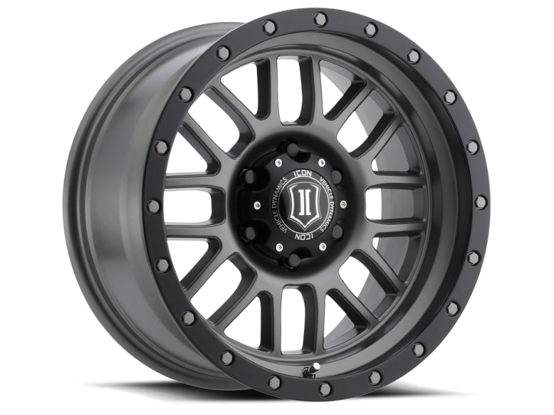 Load image into Gallery viewer, ICON Alpha 17x8.5 6x5.5 0mm Offset 4.75in BS 106.1mm Bore Titanium Wheel
