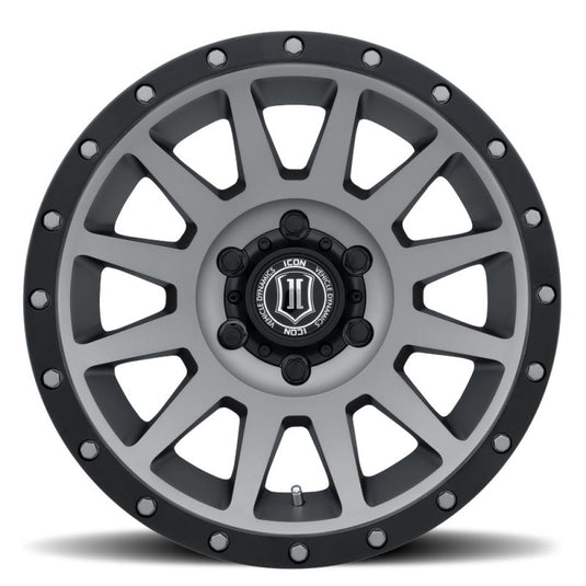 ICON Compression 17x8.5 5x5 -6mm Offset 4.5in BS 71.5mm Bore Titanium Wheel