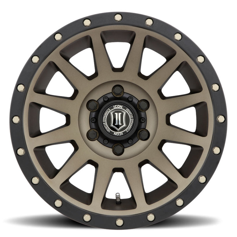 Load image into Gallery viewer, ICON Compression 17x8.5 5x5 -6mm Offset 4.5in BS 71.5mm Bore Bronze Wheel
