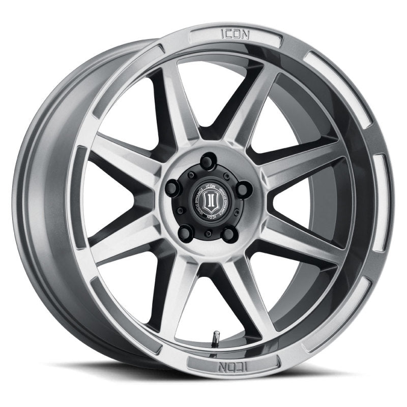 Load image into Gallery viewer, ICON Bandit 20x10 5x5 -24mm 4.5in BS 71.50mm Bore Gun Metal Wheel
