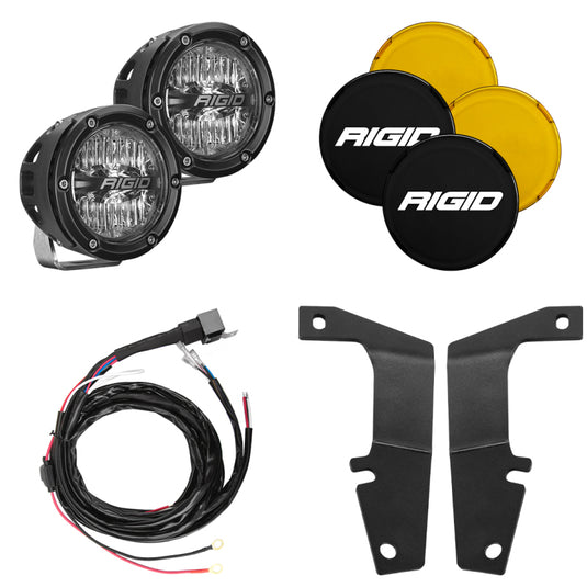 Rigid Industries | 2010-2022 Toyota 4Runner A-Pillar Light Kit With 4 Inch 360-Series Drive)