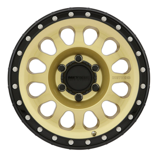 Method | MR315 17x9 -12mm Offset 6x5.5 106.25mm CB Gold/Black Street Loc Wheel