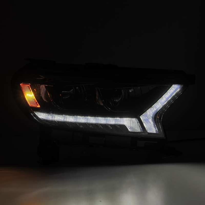 Load image into Gallery viewer, AlphaRex 19-21 Ford Ranger LUXX LED Proj Headlights Plank Style Alpha Black w/Seq Signal/DRL
