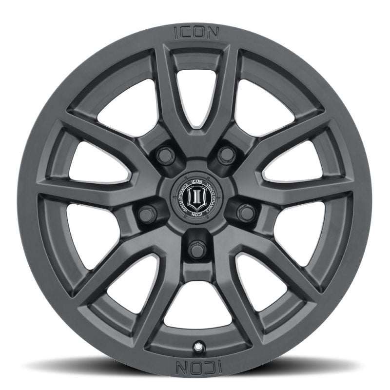 Load image into Gallery viewer, ICON Vector 5 17x8.5 5x150 25mm Offset 5.75in BS 110.1mm Bore Satin Black Wheel
