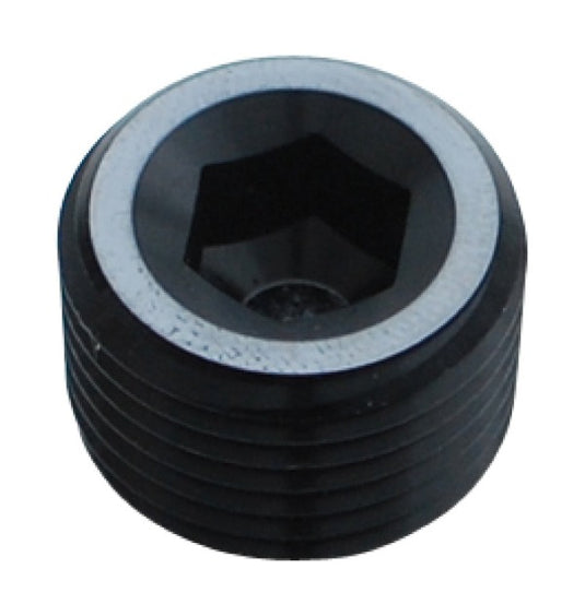 Fleece | Universal 1 / 8in NPT Hex Socket Plugs Black