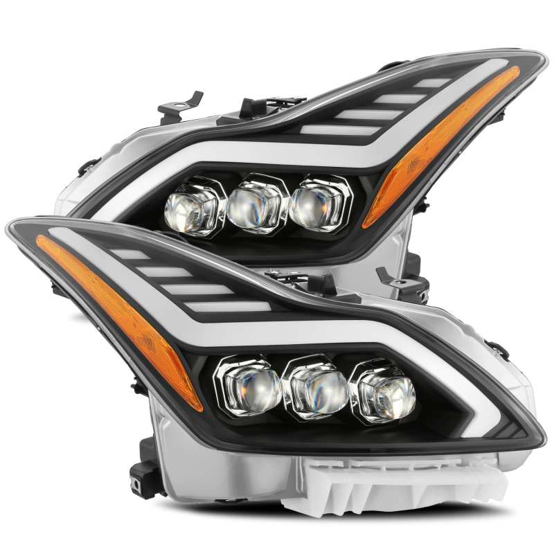 Load image into Gallery viewer, AlphaRex 08-13 Infiniti G37 NOVA LED Projector Headlights Plank Style Design Matte Black
