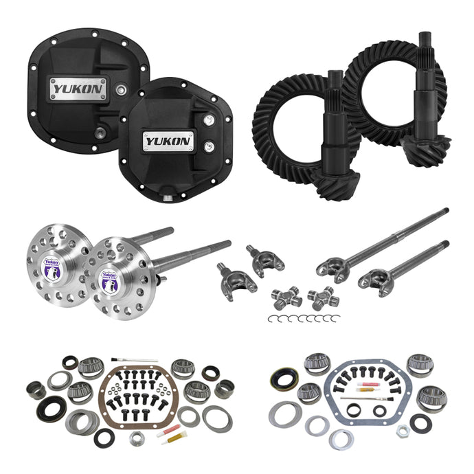 Yukon Gear | Jeep Wrangler JK Stage 4 Master Overhaul Kit With Differential Covers - 4.88 Ratio