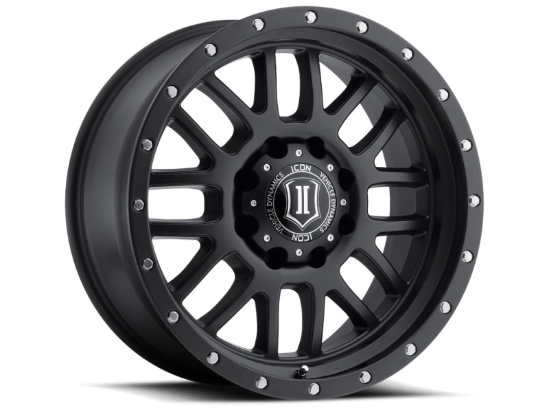 Load image into Gallery viewer, ICON Alpha 20x9 8x6.5 19mm Offset 5.75in BS 125.2mm Bore Satin Black Wheel
