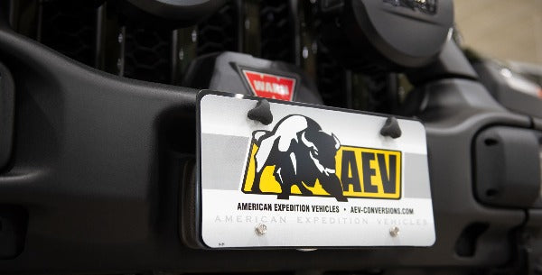 Load image into Gallery viewer, AEV Conversions | Hawse Fairlead License Plate Bracket For EX / RX Front Bumper
