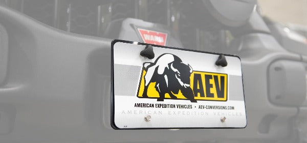 Load image into Gallery viewer, AEV Conversions | Hawse Fairlead License Plate Bracket For EX / RX Front Bumper
